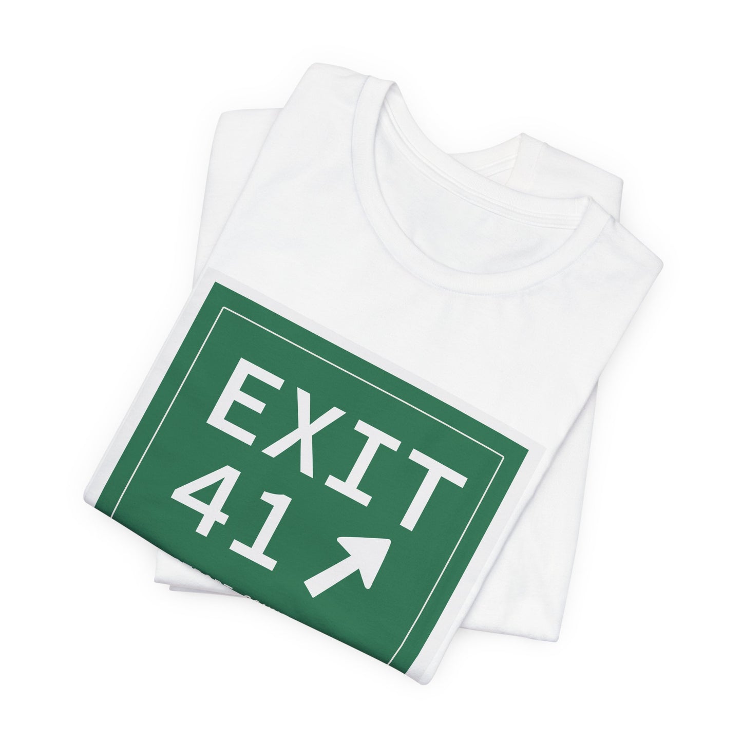 Vintage Exit 41 Merritt Parkway Sign Unisex Jersey Short Sleeve T-Shirt