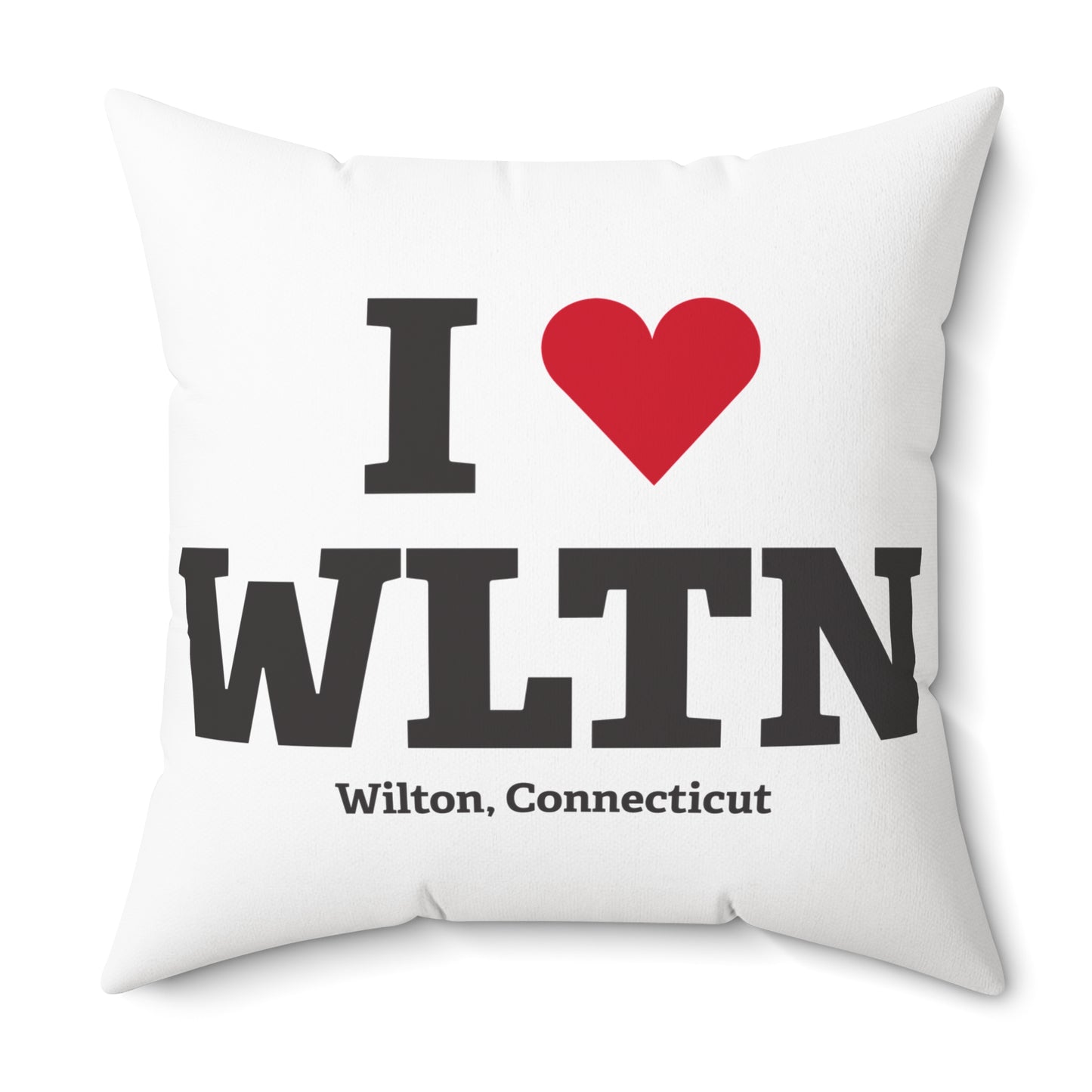 I Heart WLTN Spun Polyester Square Pillow