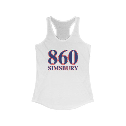 860 Suffield Red White & Blue Women's Ideal Racerback Tank Top