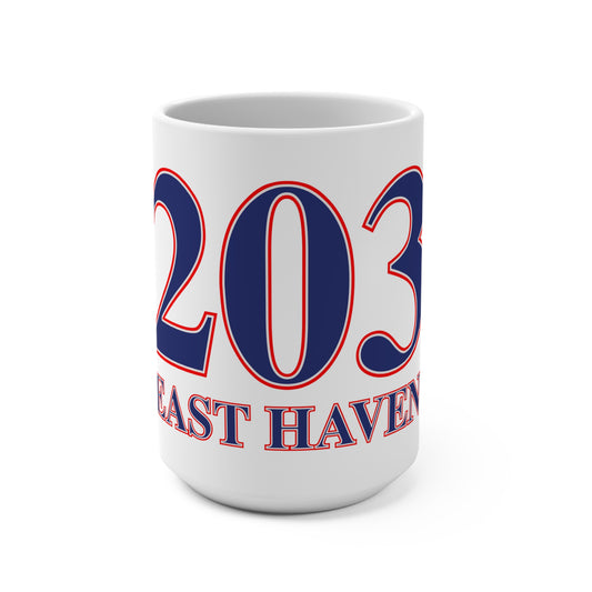 203 East Haven Red White & BlueMug 15oz