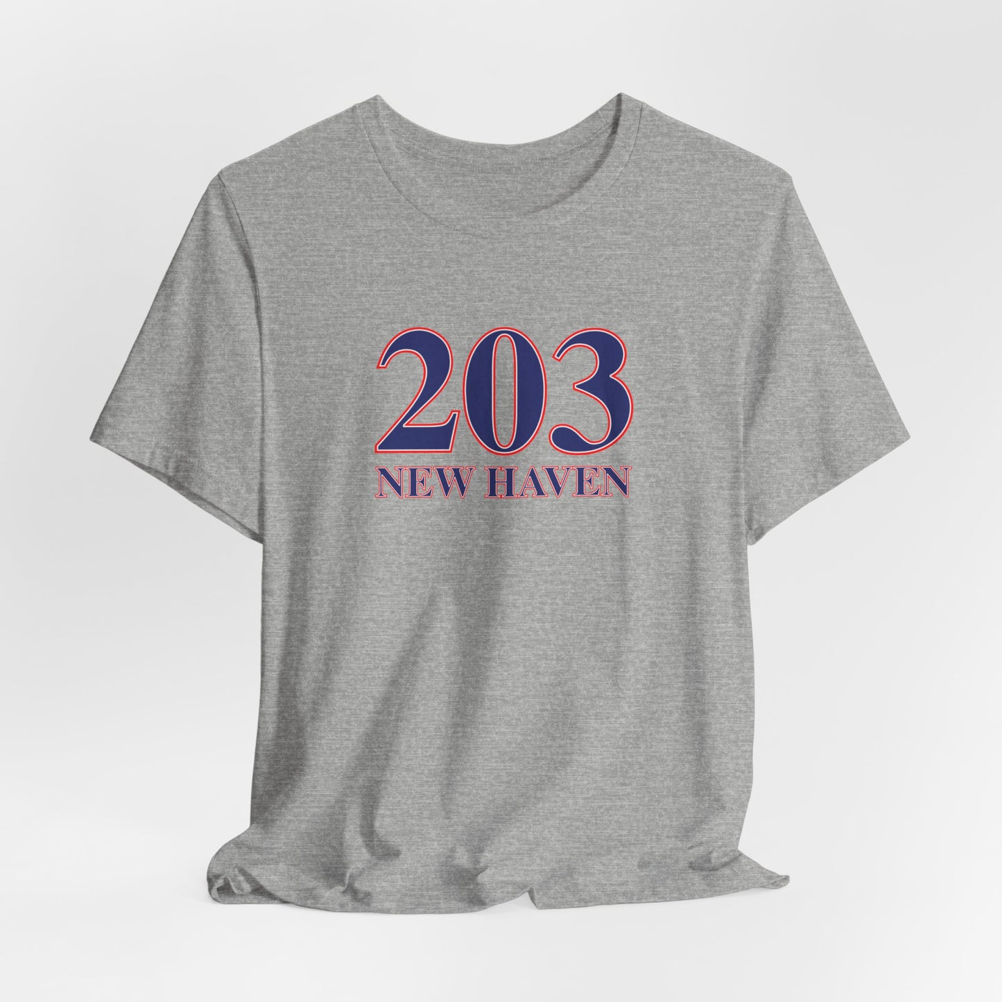 203 New Haven Red, White & Blue Unisex Jersey Short Sleeve T-Shirt