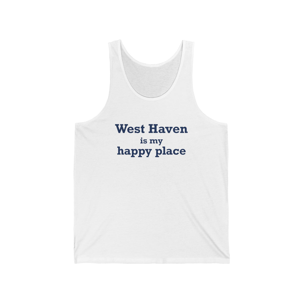 West Haven Is My Happy Place Unisex Jersey Tank Top