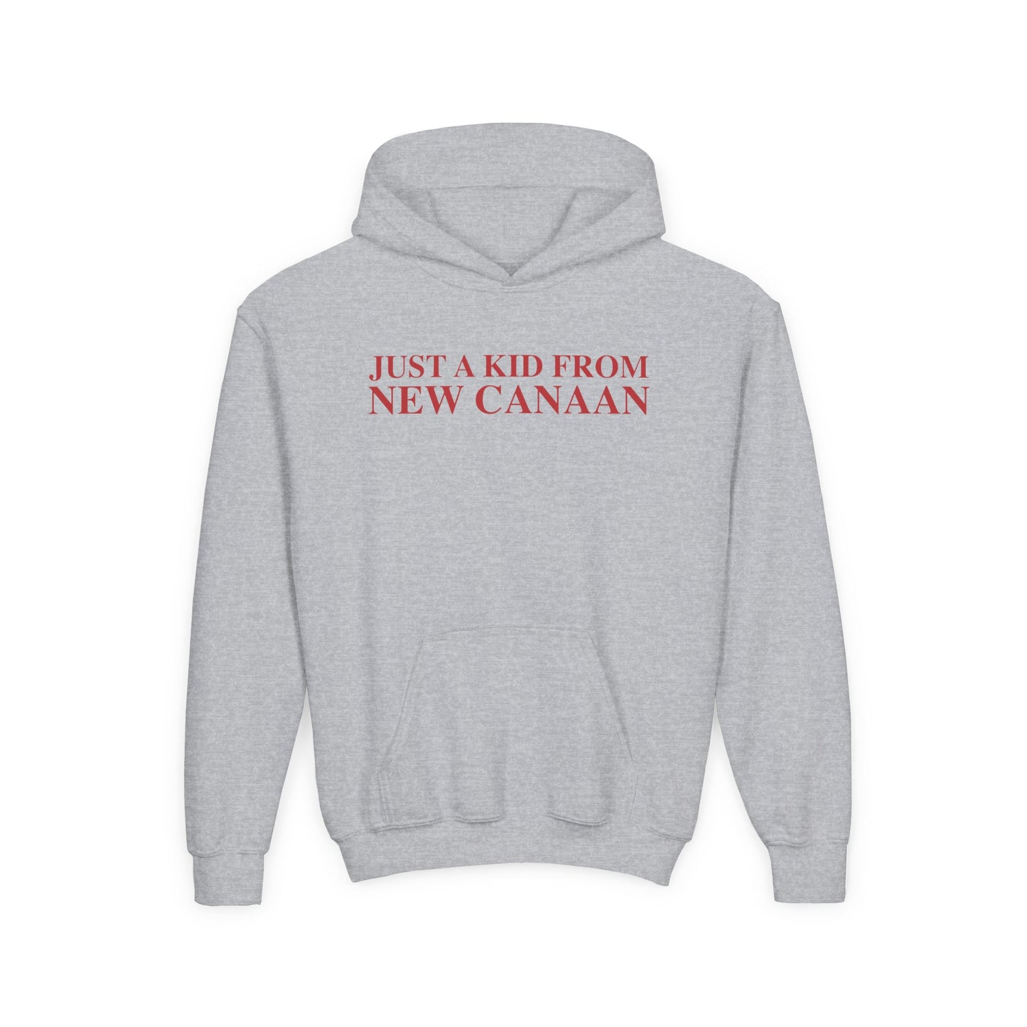 Just a kid from New Canaan Youth Heavy Blend Hooded Sweatshirt