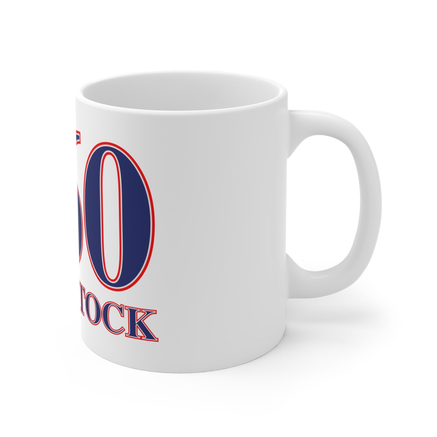 860 Woodstock Red, White & Blue Mug 11oz