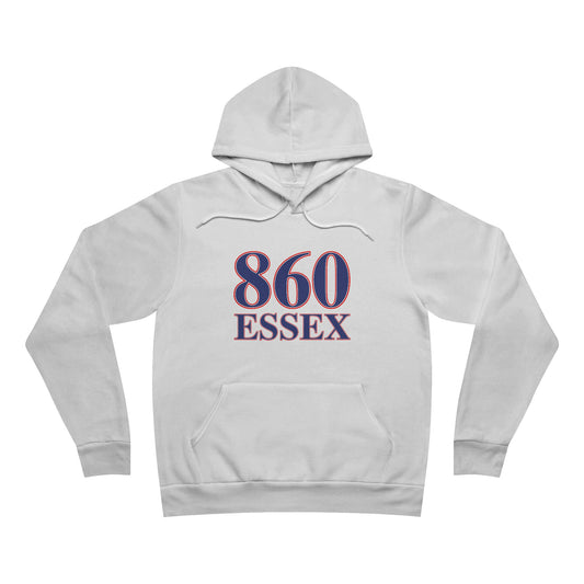 860 Essex Red White & Blue Unisex Sponge Fleece Pullover Hoodie