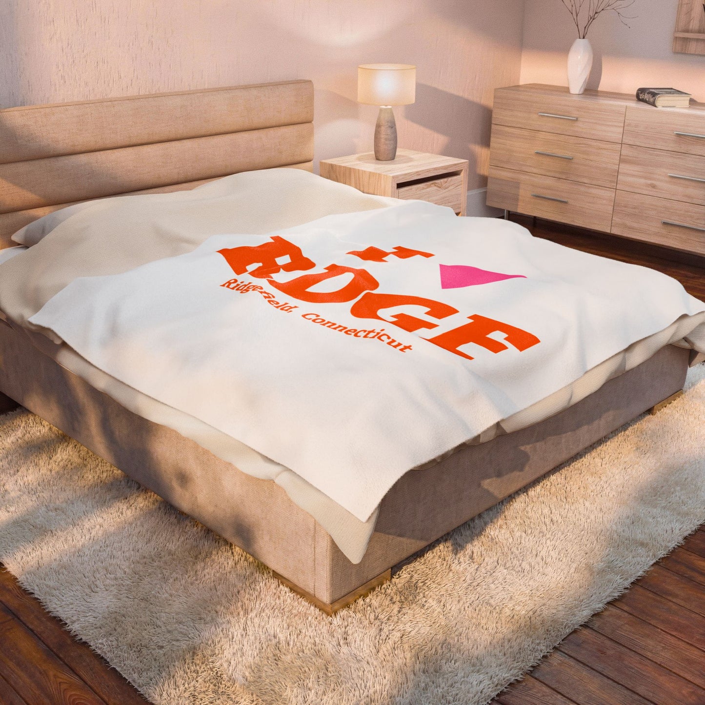 I Heart RDGF Velveteen Plush Blanket