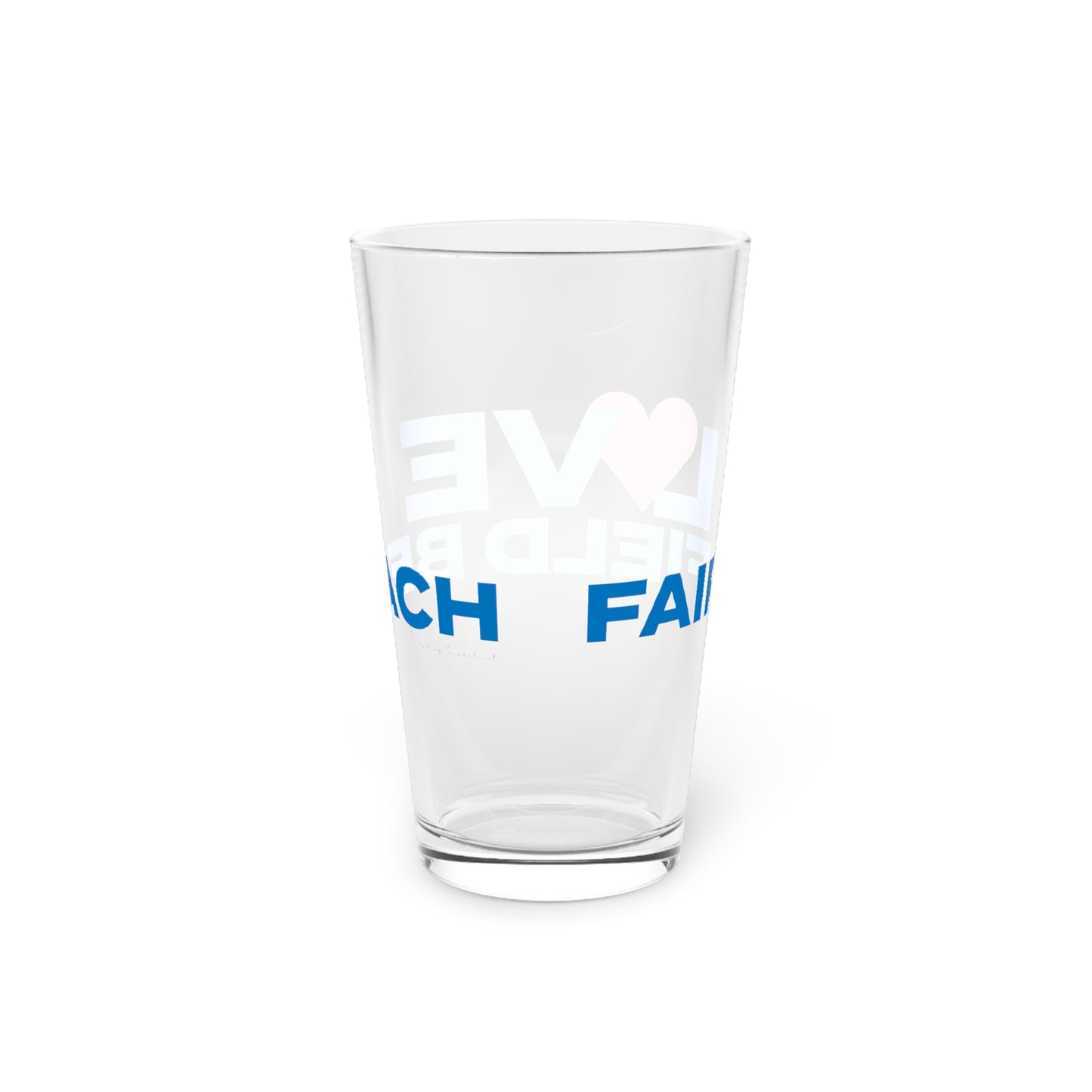 Love Fairfield Beach Pint Glass, 16oz