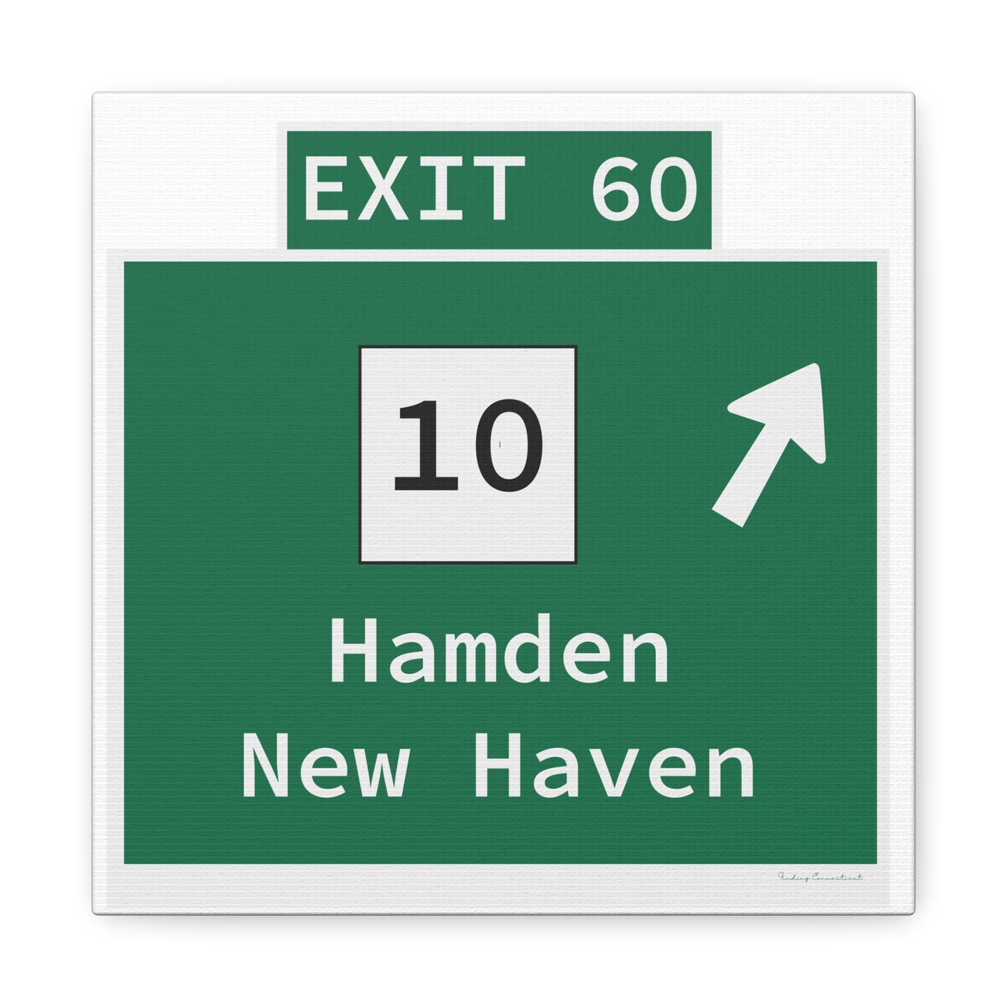Vintage WCP Exit 60 Sign Matte Canvas, Stretched, 1.25"
