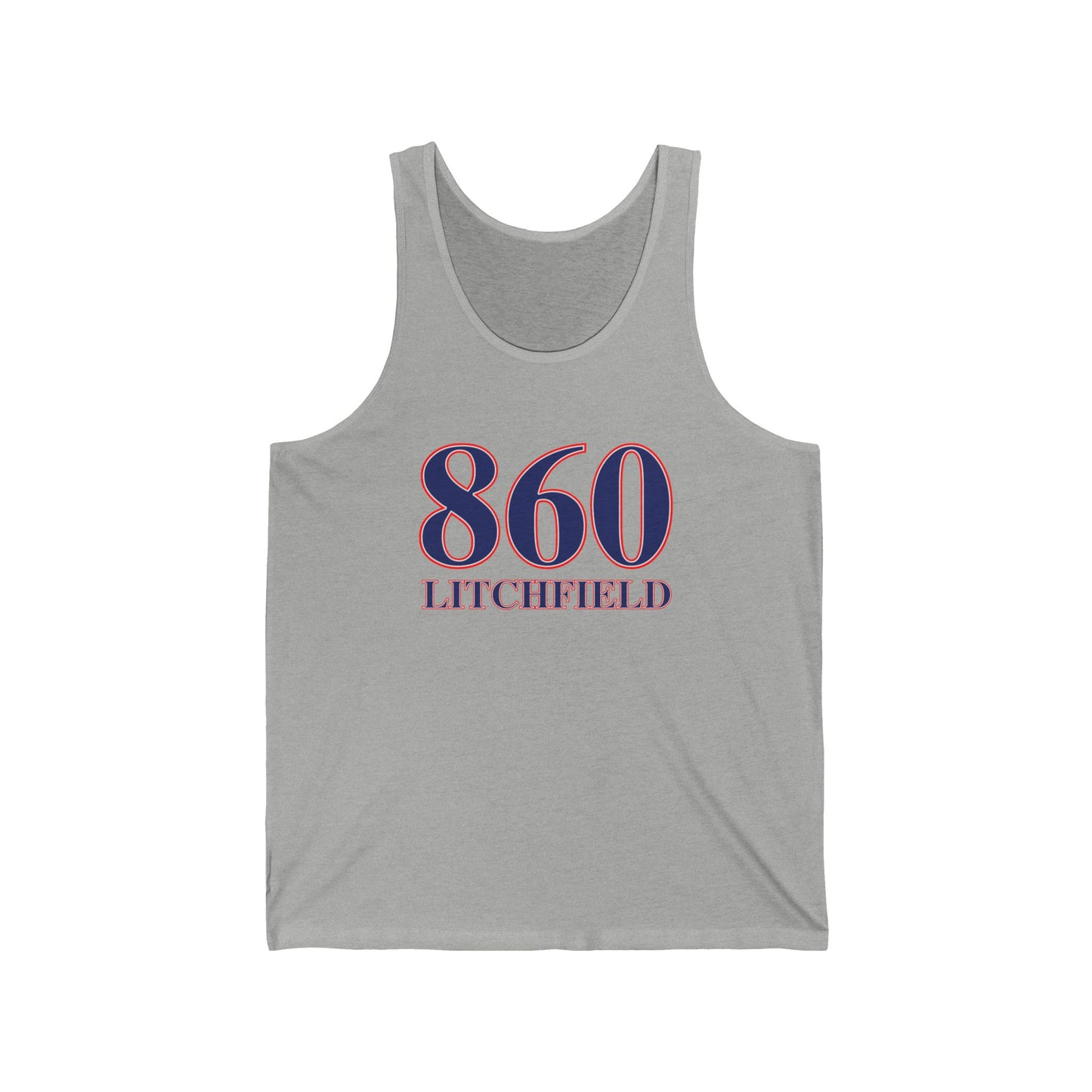 860 Litchfield Red White & Blue Unisex Jersey Tank Top