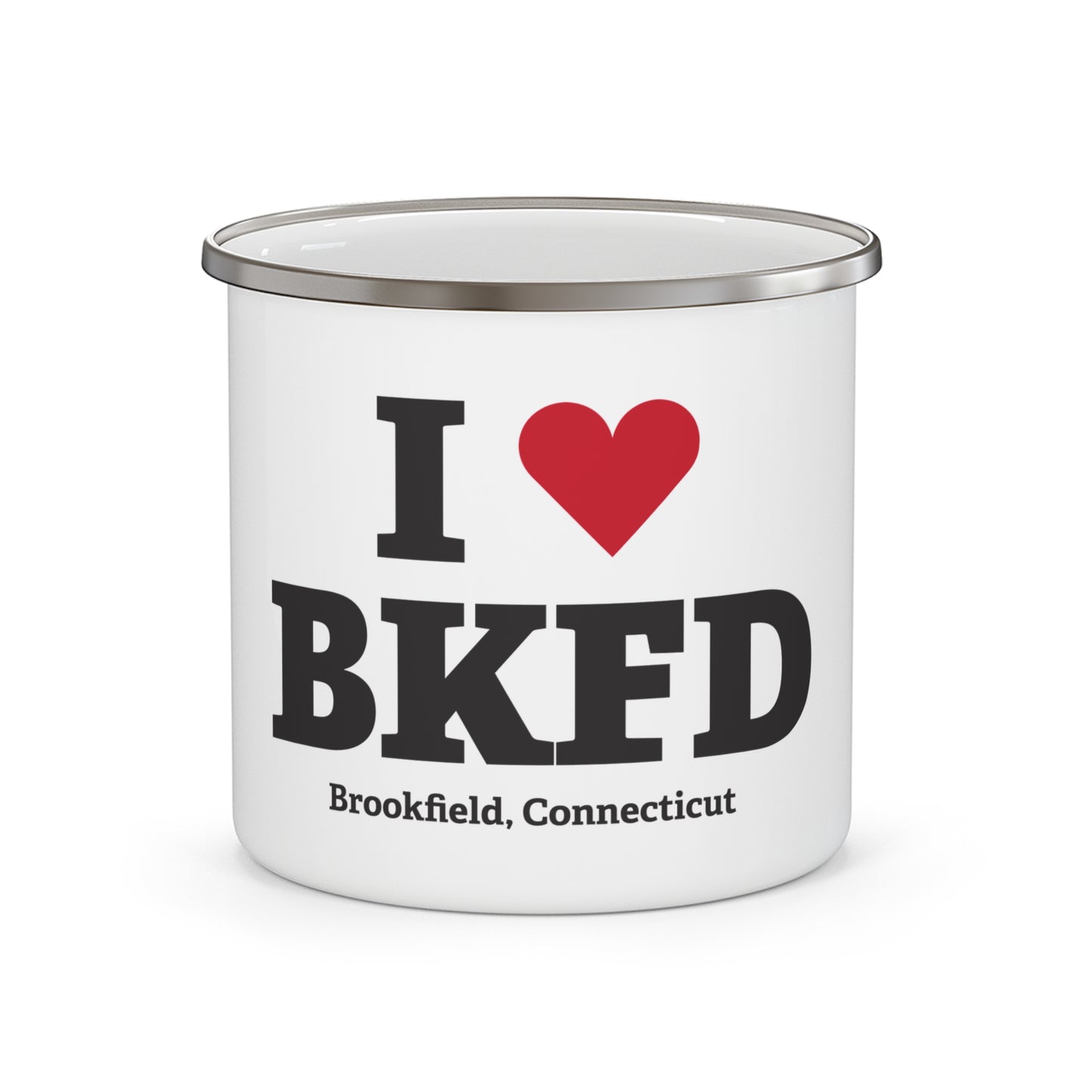 I Heart BKFD Enamel Camping Mug