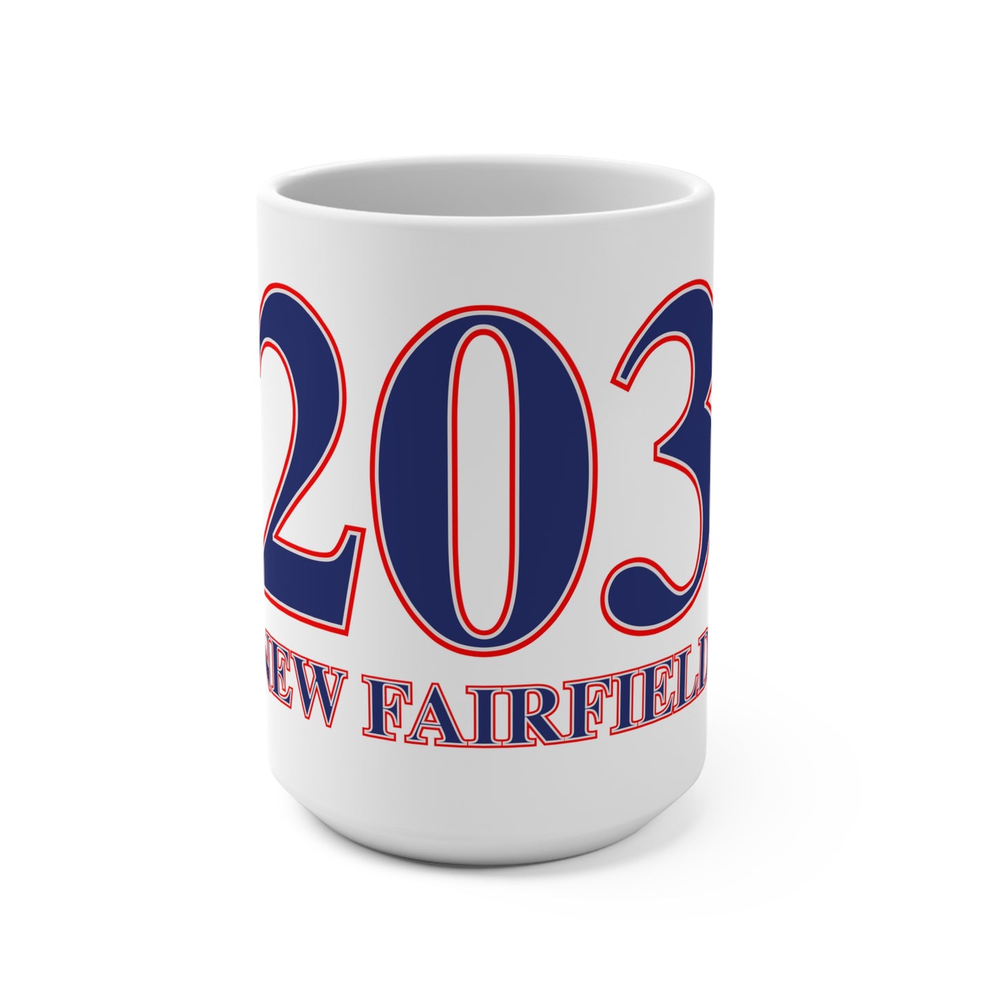 203 New FairfieldRed White & Blue Mug 15oz