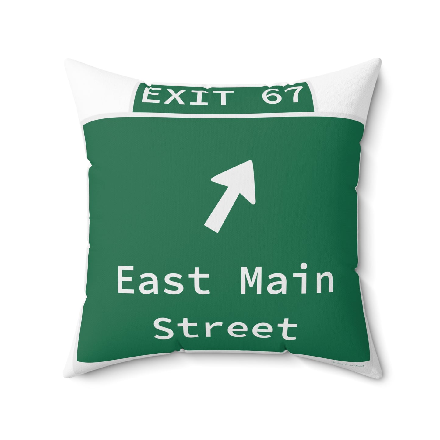 Vintage WCP Exit 67 Sign Spun Polyester Square Pillow