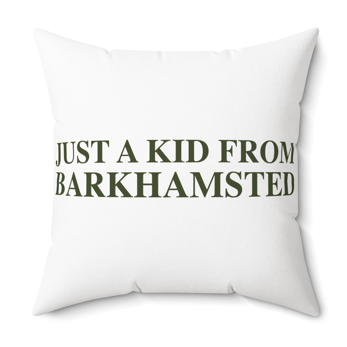 Just a kid from Barkhamsted Polyester Square Pillow