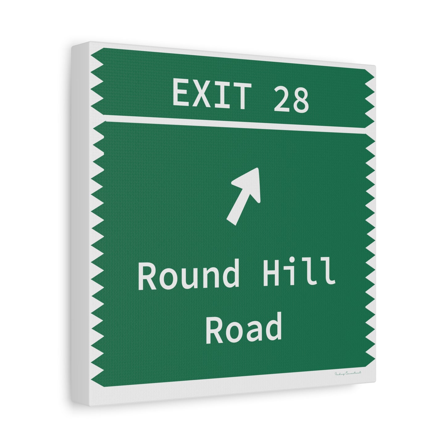 Vintage Merritt Parkway Exit 28 Sign Matte Canvas, Stretched, 1.25"