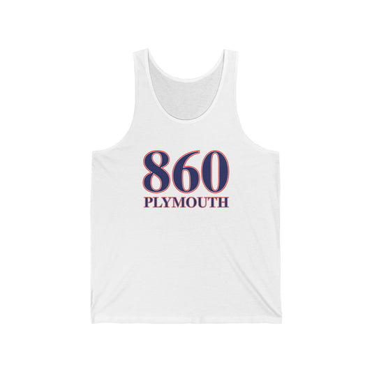 860 Plymouth Red White & Blue Unisex Jersey Tank Top