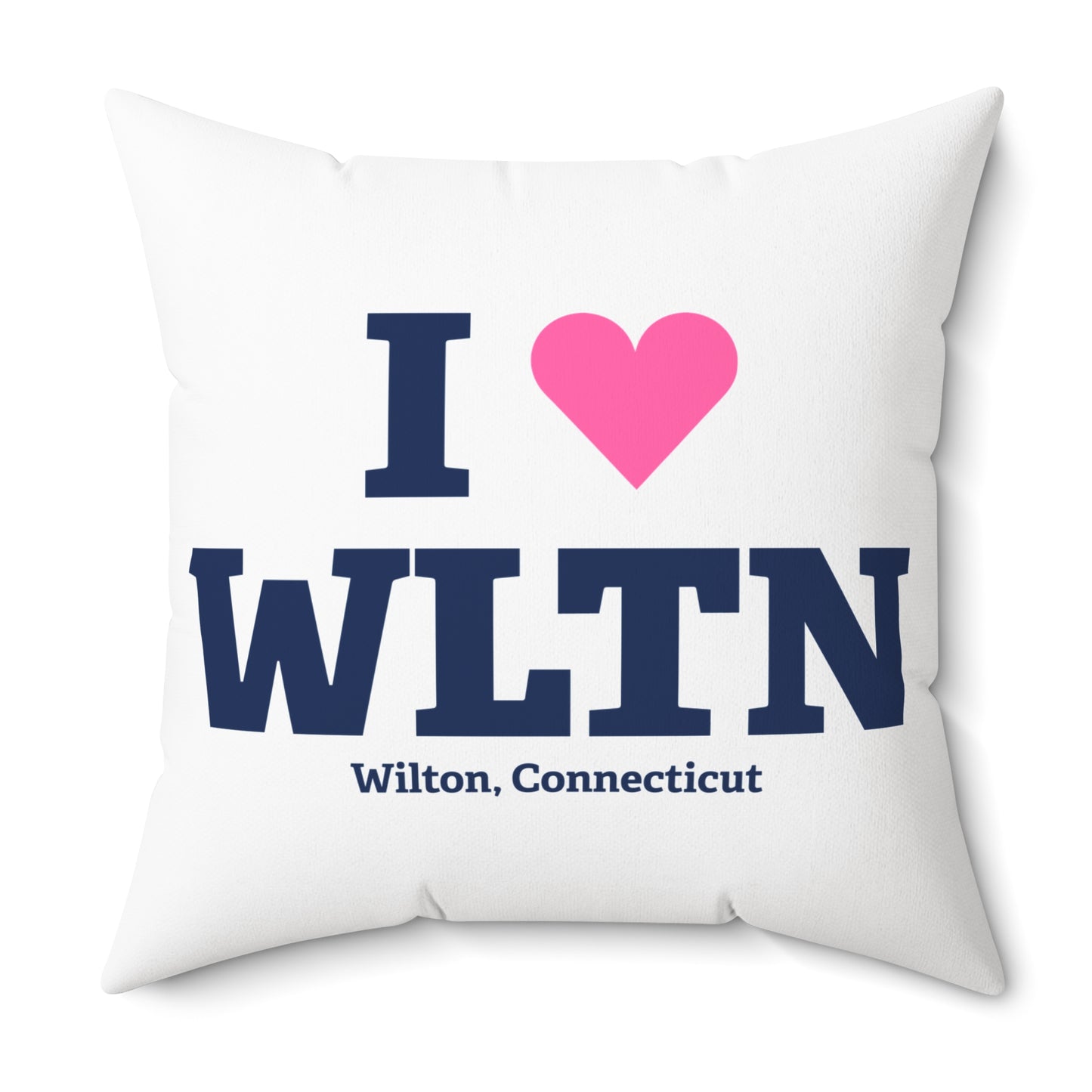 I Heart WLTN Spun Polyester Square Pillow