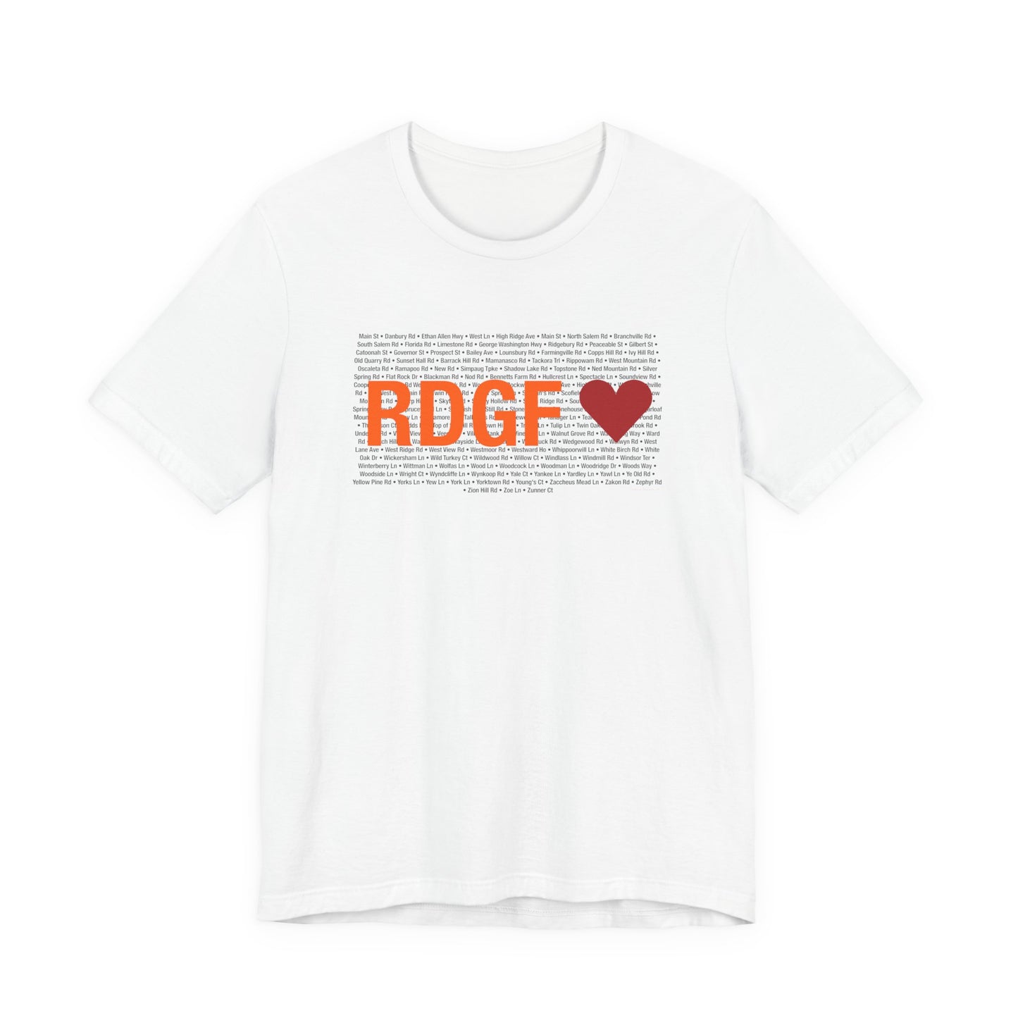 Ridgefield Love Unisex Jersey Short Sleeve T-Shirt