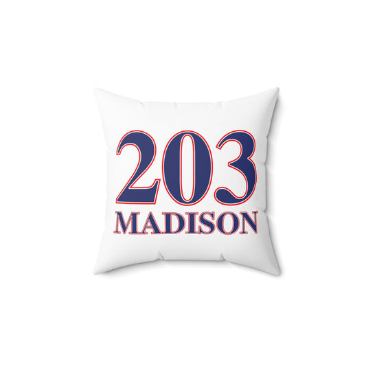 203 Madison Red White & Blue Spun Polyester Square Pillow