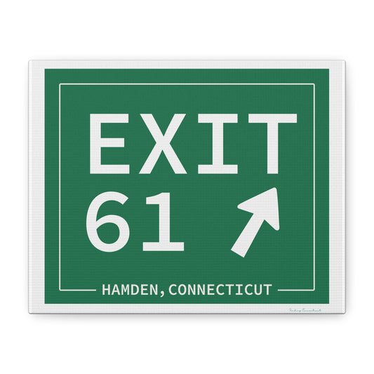 Vintage Exit 61 WCP Sign Matte Canvas, Stretched, 1.25"