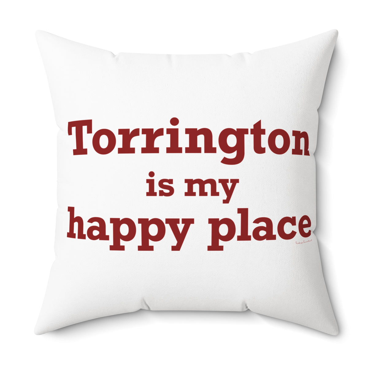 Torrington is My Happy Place Polyester Square Pillow