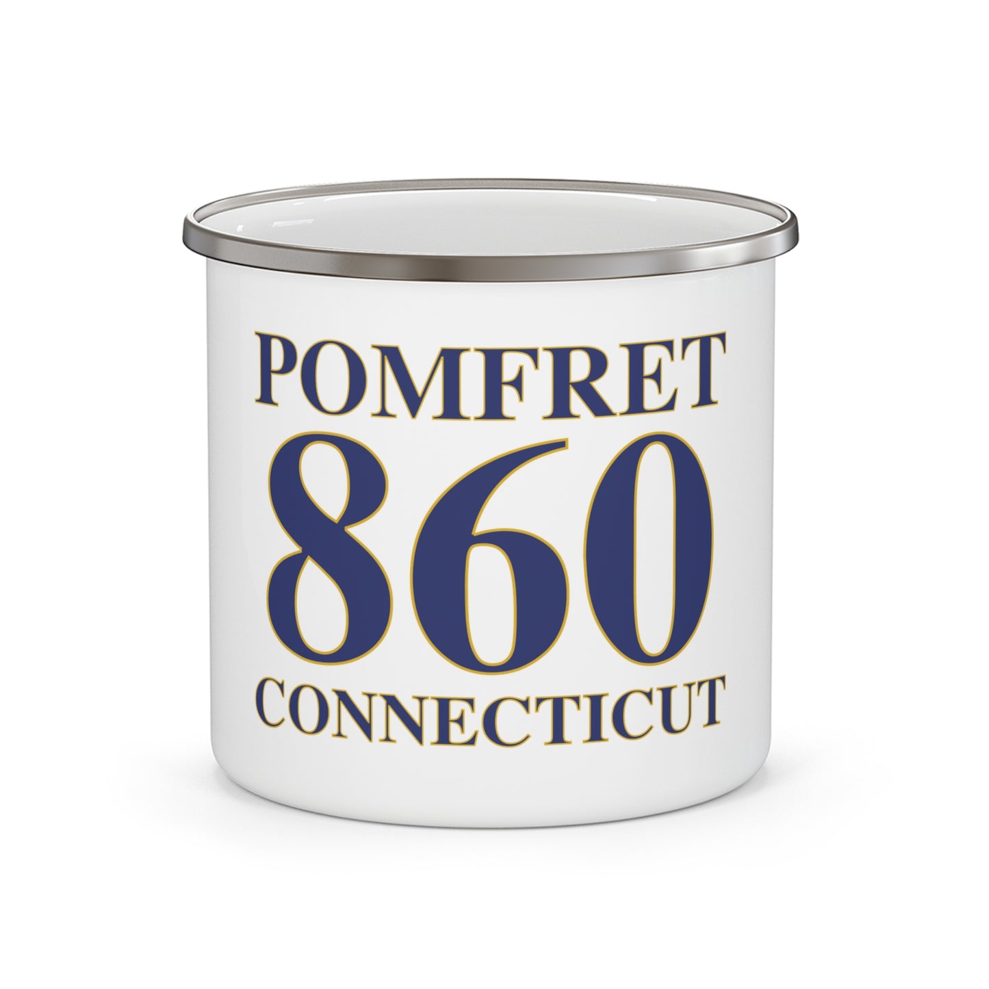 Pomfret 860 Connecticut Enamel Camping Mug