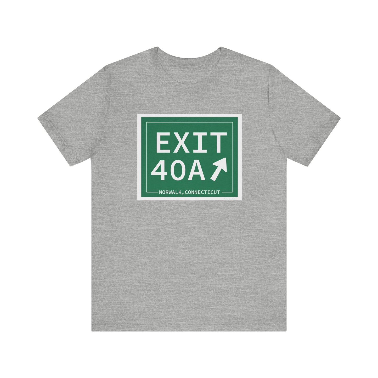 Vintage Exit 40A Merritt Parkway Sign Unisex Jersey Short Sleeve T-Shirt