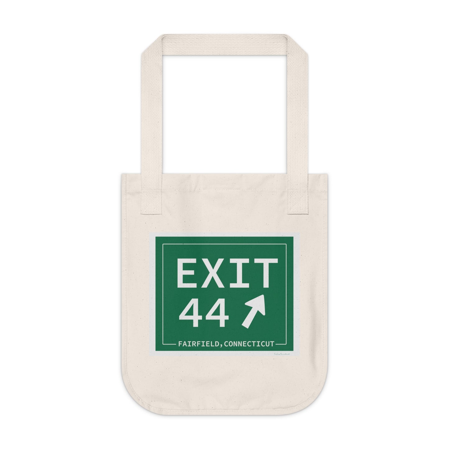 Vintage Exit 44 Merritt Parkway Sign Organic Canvas Tote Bag