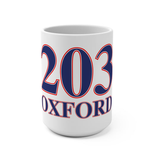 203 Oxford Red White & Blue Mug 15oz