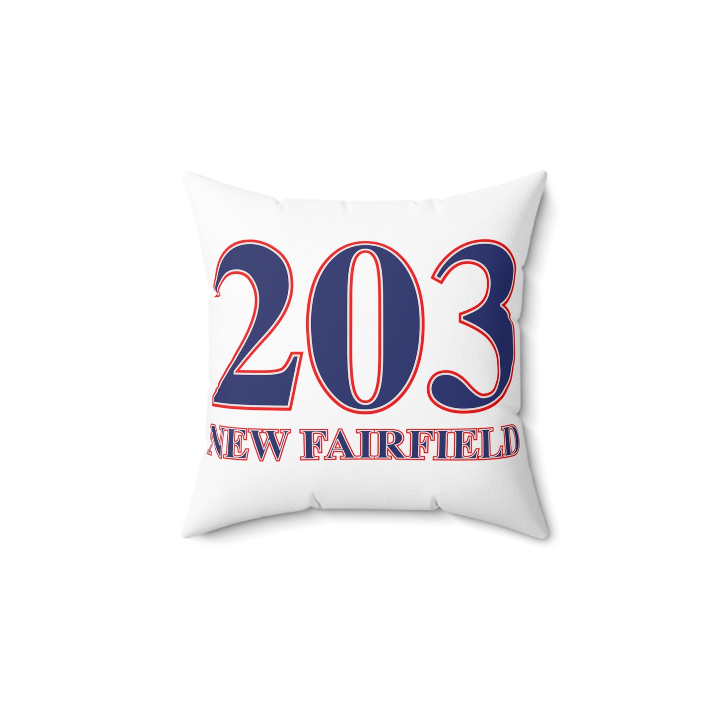 203 New FairfieldRed White & Blue Spun Polyester Square Pillow