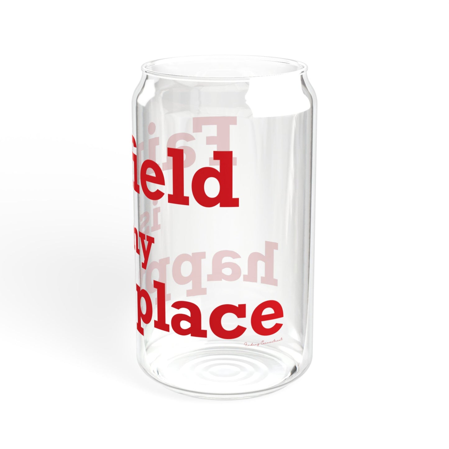 Fairfield Is My Happy Place Sipper Glass, 16oz