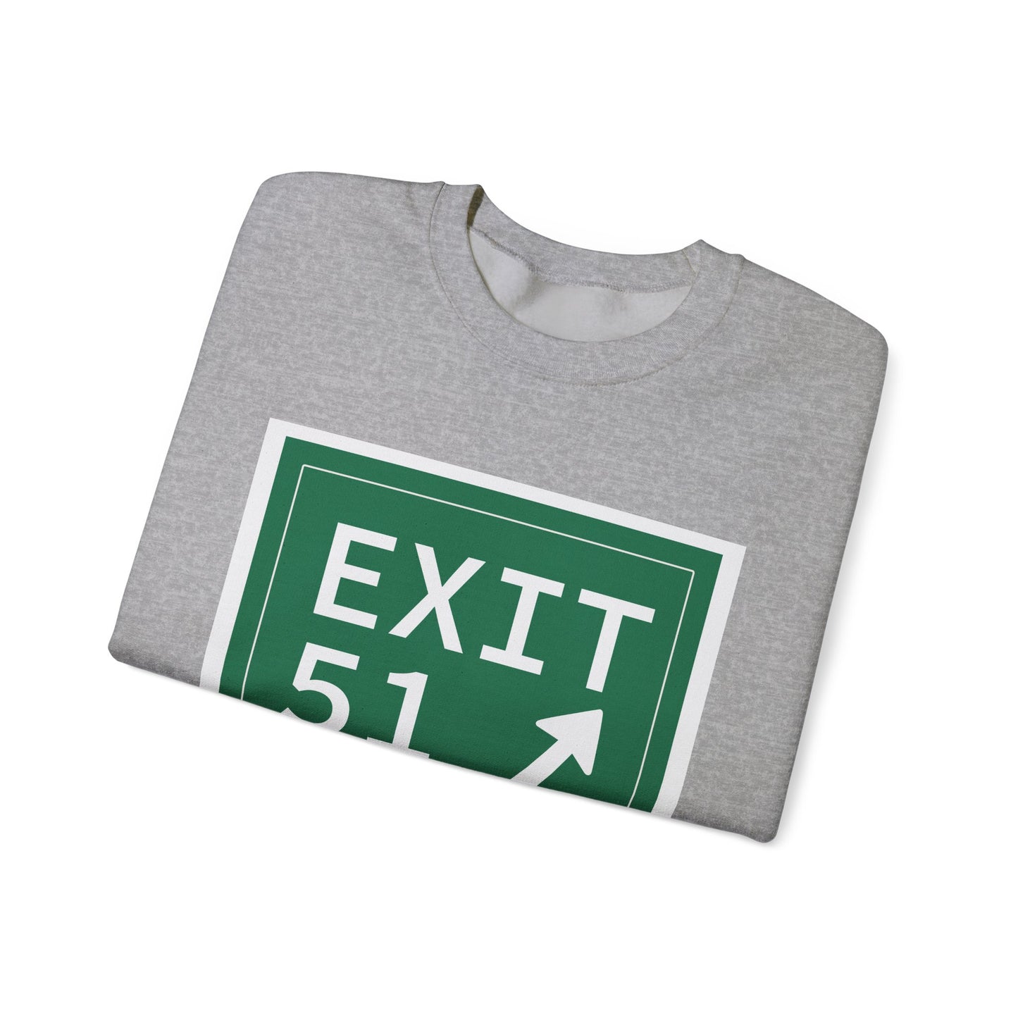 Vintage Exit 51 Merritt Parkway Sign Unisex Heavy Blend™ Crewneck Sweatshirt