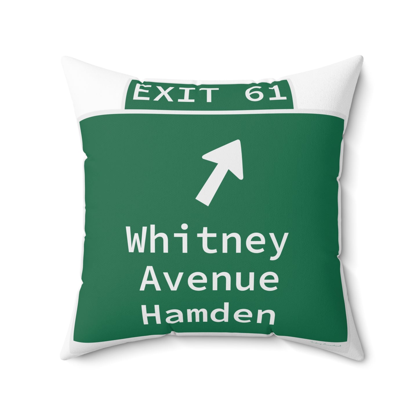 Vintage WCP Exit 61 Sign Spun Polyester Square Pillow