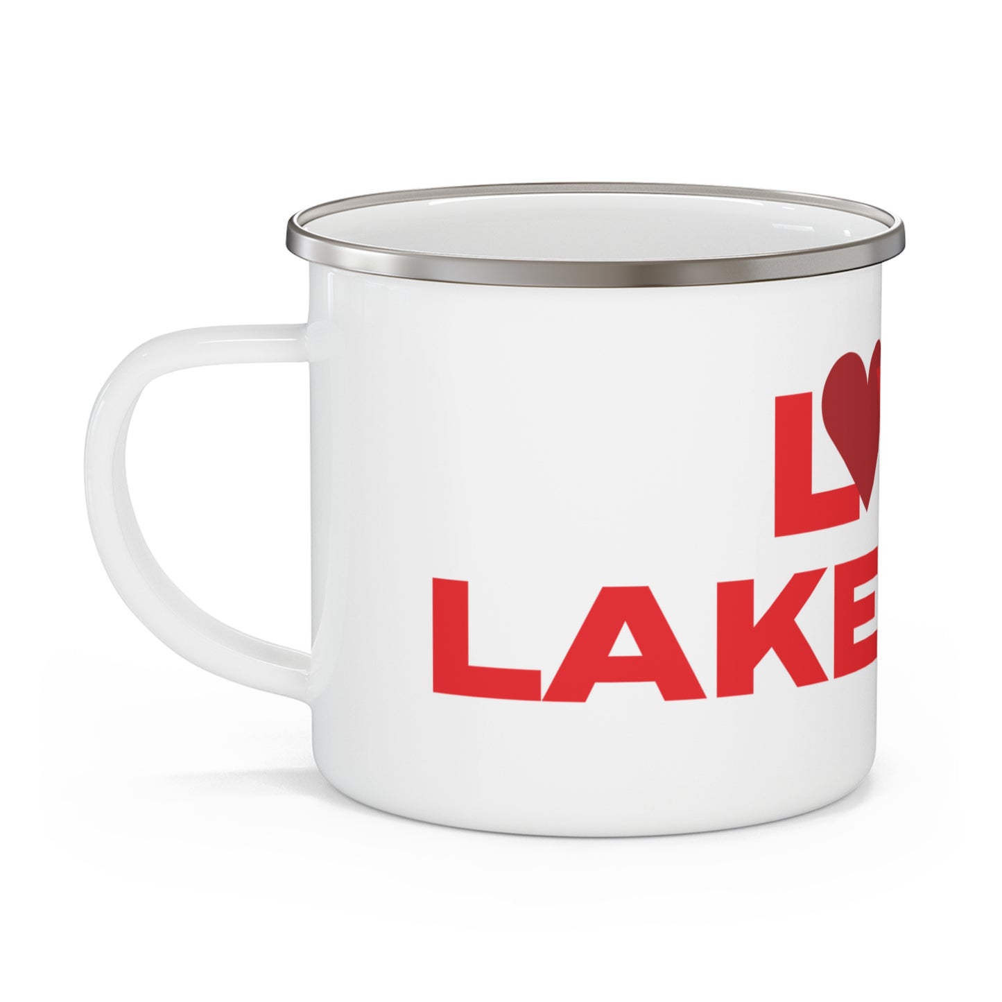 Love Lake Hills Enamel Camping Mug