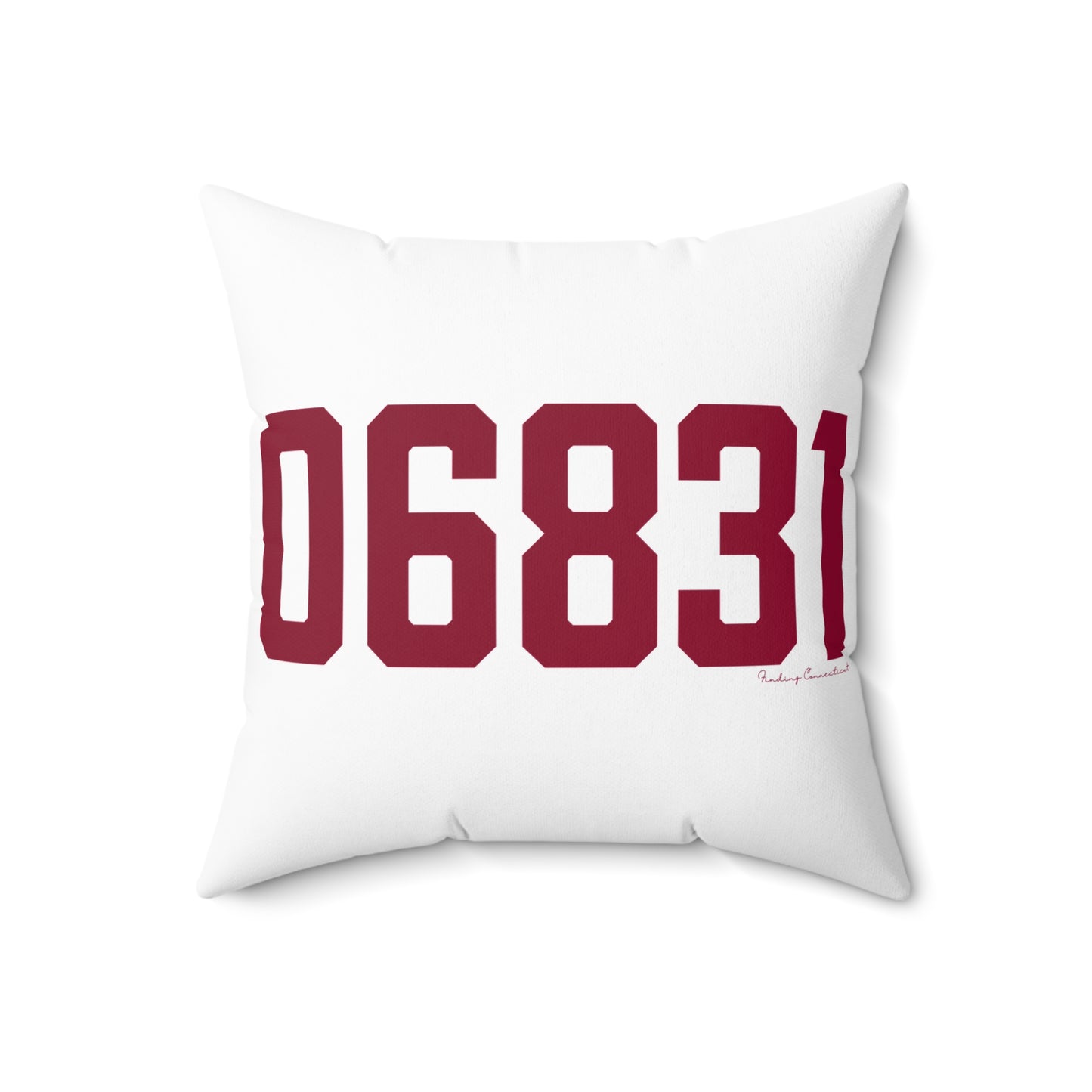 06831 - Greenwich Connecticut Zip Code Spun Polyester Square Pillow