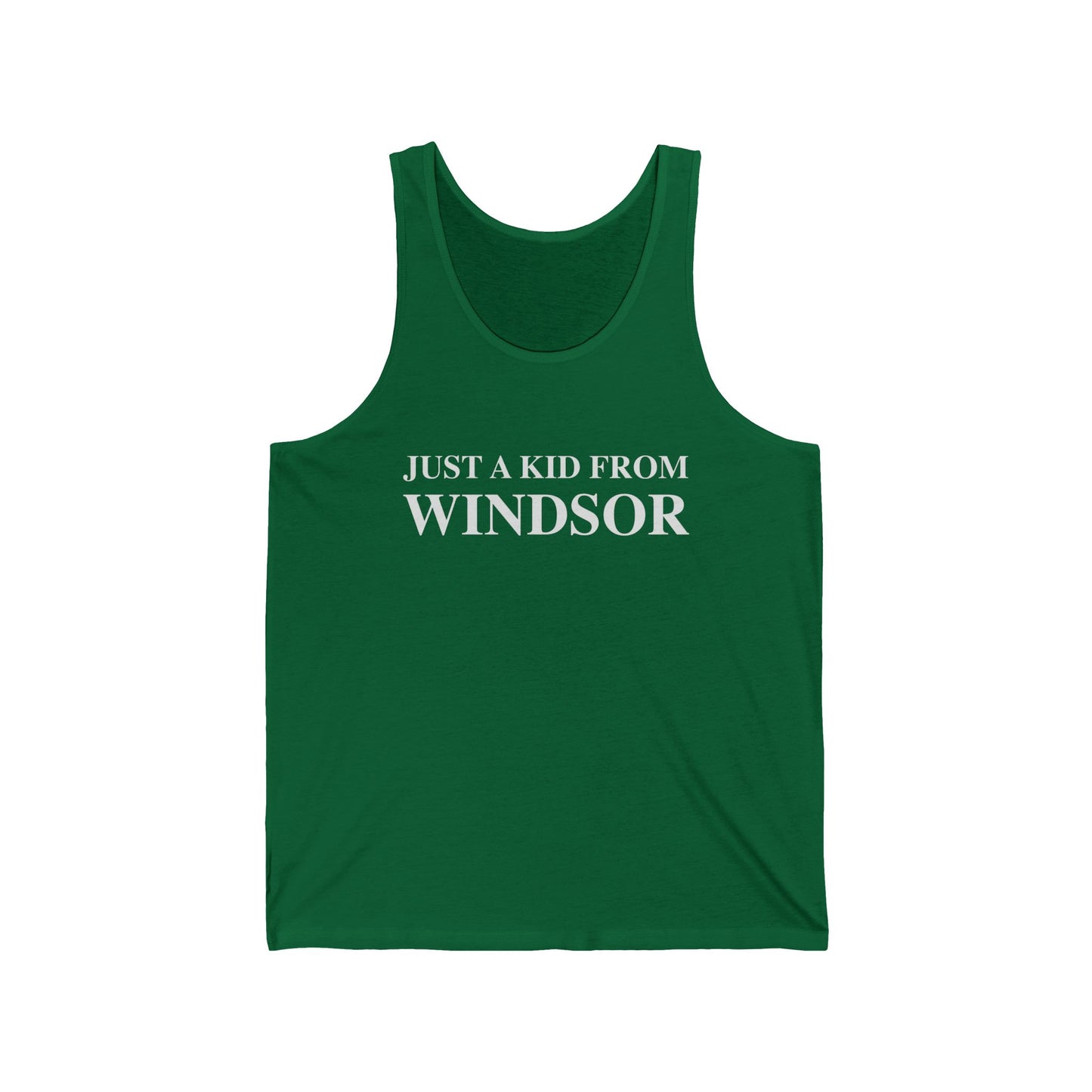 Just a kid from Windsor Unisex Jersey Tank