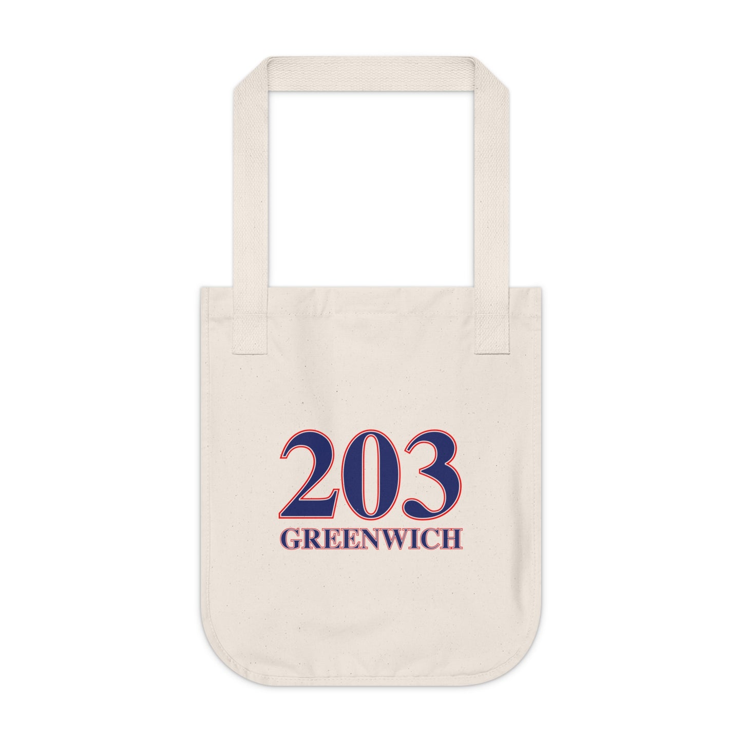 203 Greenwich Red White & Blue Organic Canvas Tote Bag