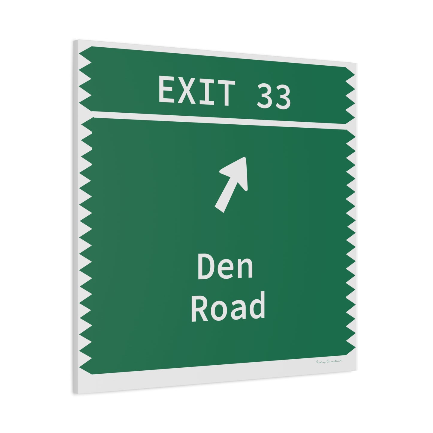 Vintage Merritt Parkway Exit 33 Sign Matte Canvas, Stretched, 1.25"