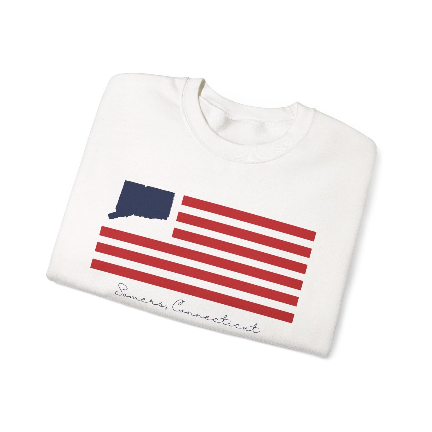 Somers Connecticut Flag Unisex Heavy Blend™ Crewneck Sweatshirt