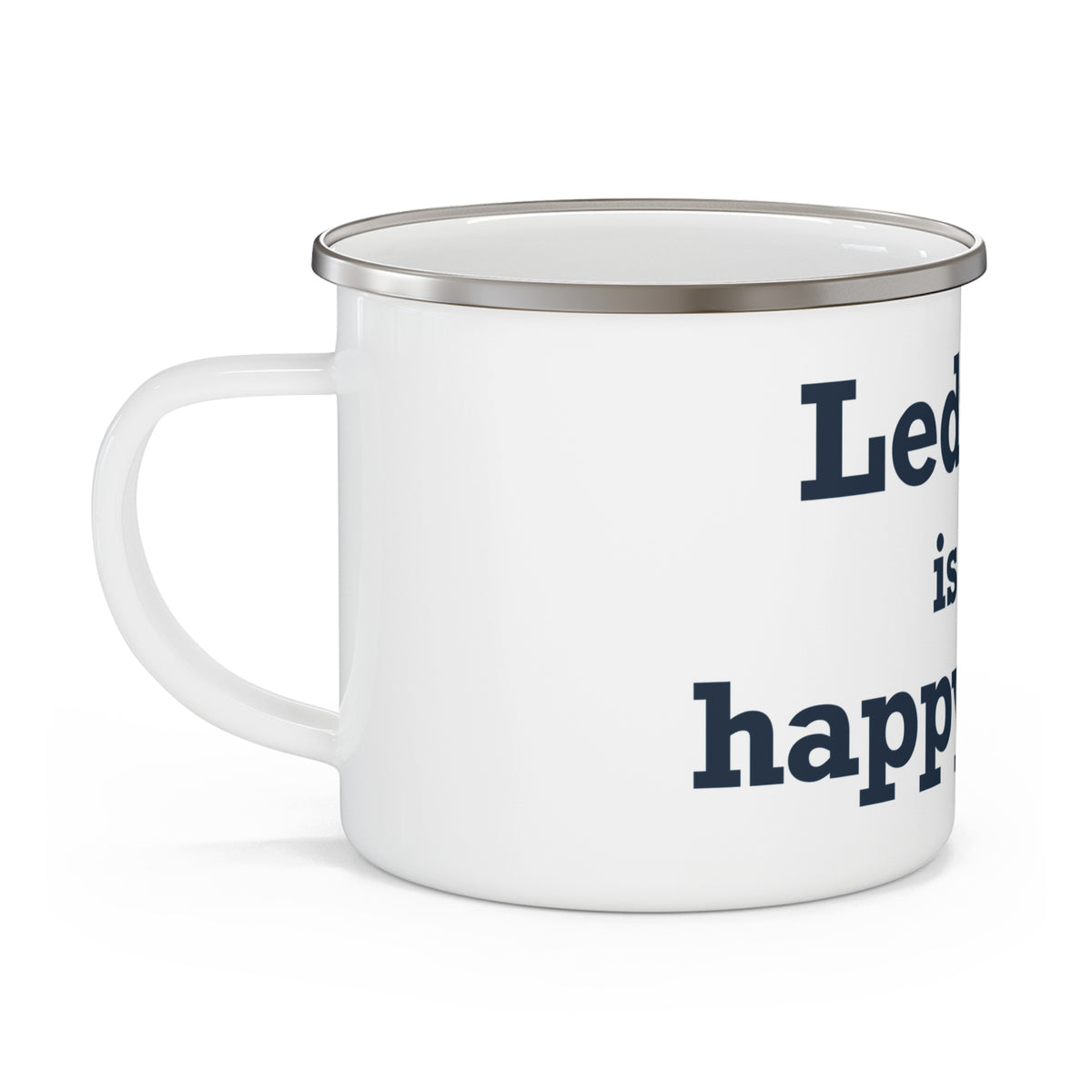 Ledyard is My Happy Place Enamel Camping Mug