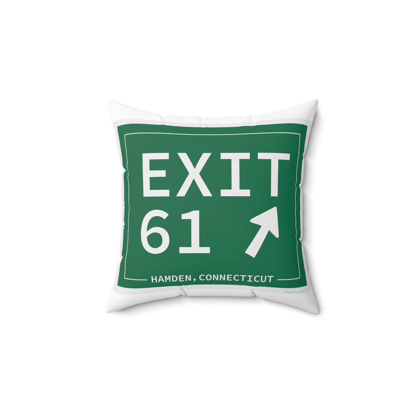 Vintage Exit 61 WCP Sign Spun Polyester Square Pillow