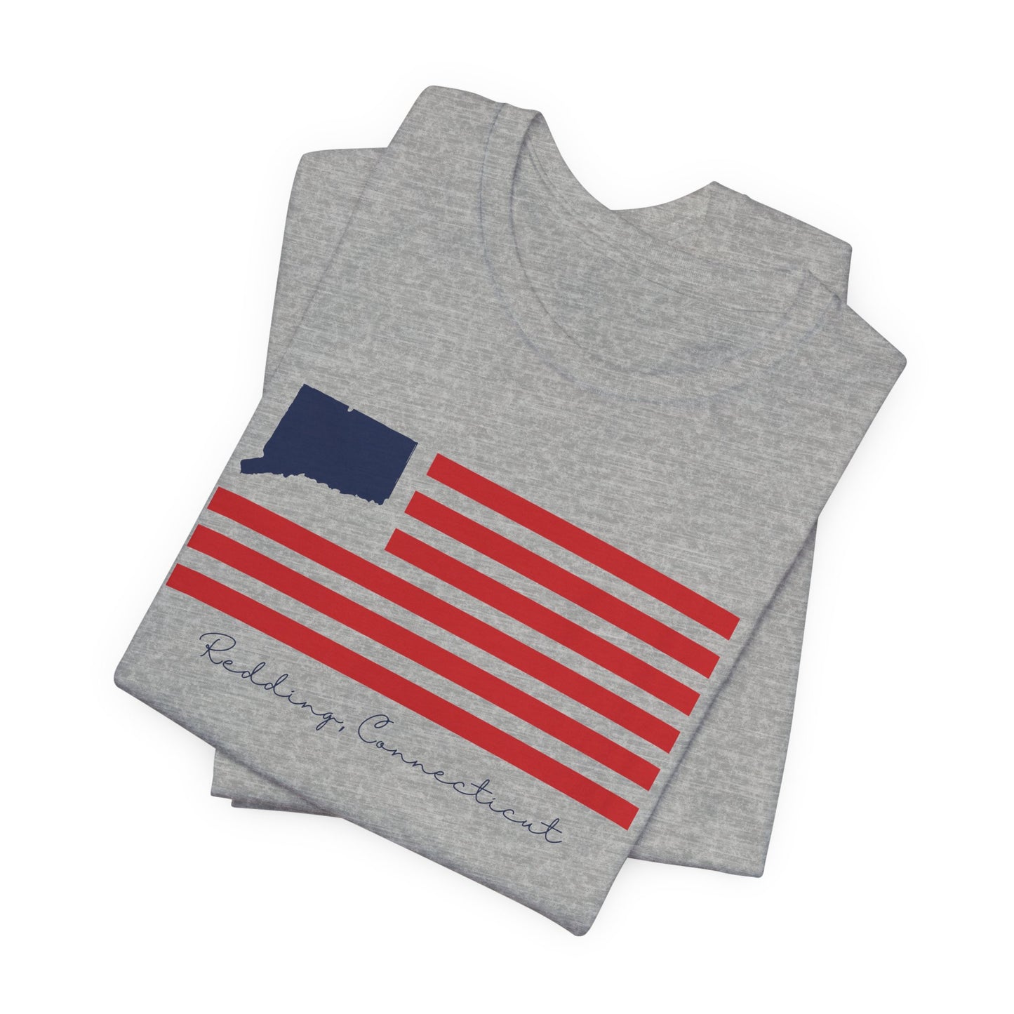 Redding Connecticut Flag Unisex Jersey Short Sleeve T-Shirt