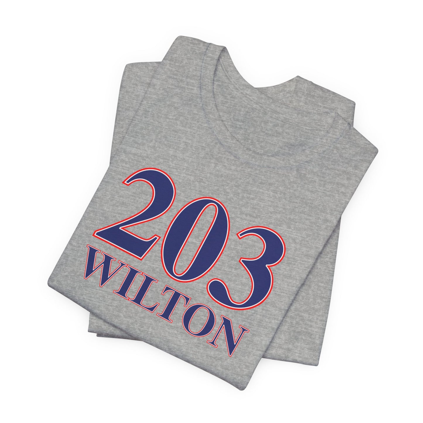 203 Wilton Red White & Blue Unisex Jersey Short Sleeve T-Shirt