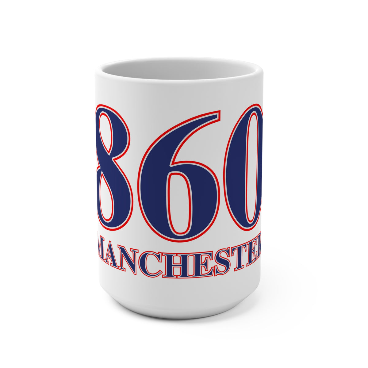 860 Manchester Red, White & Blue Mug 15oz