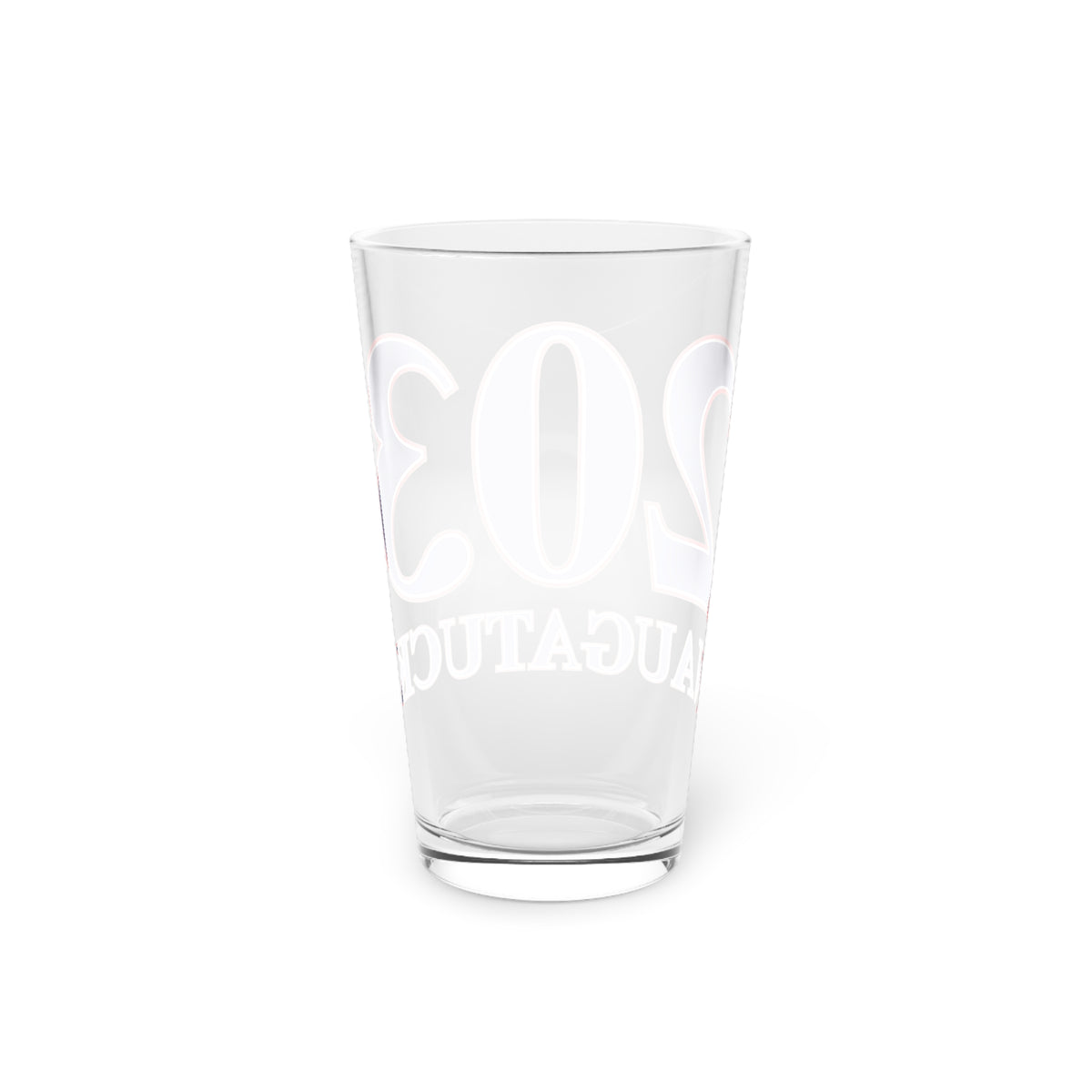 Naugatuck Red, White & Blue Pint Glass, 16oz