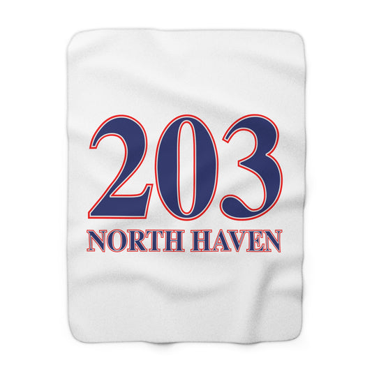 203 North Haven Red White & Blue Sherpa Fleece Blanket