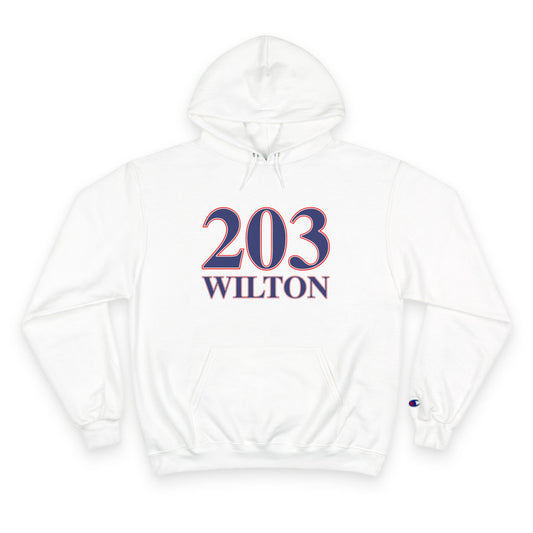 203 Wilton Red White & Blue Champion Hoodie