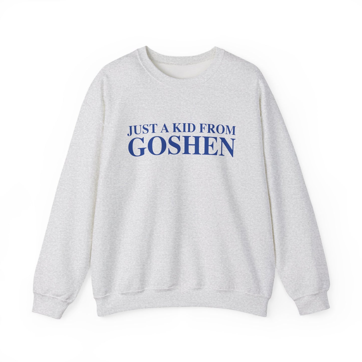 Just a kid from Goshen Unisex Heavy Blend™ Crewneck Sweatshirt
