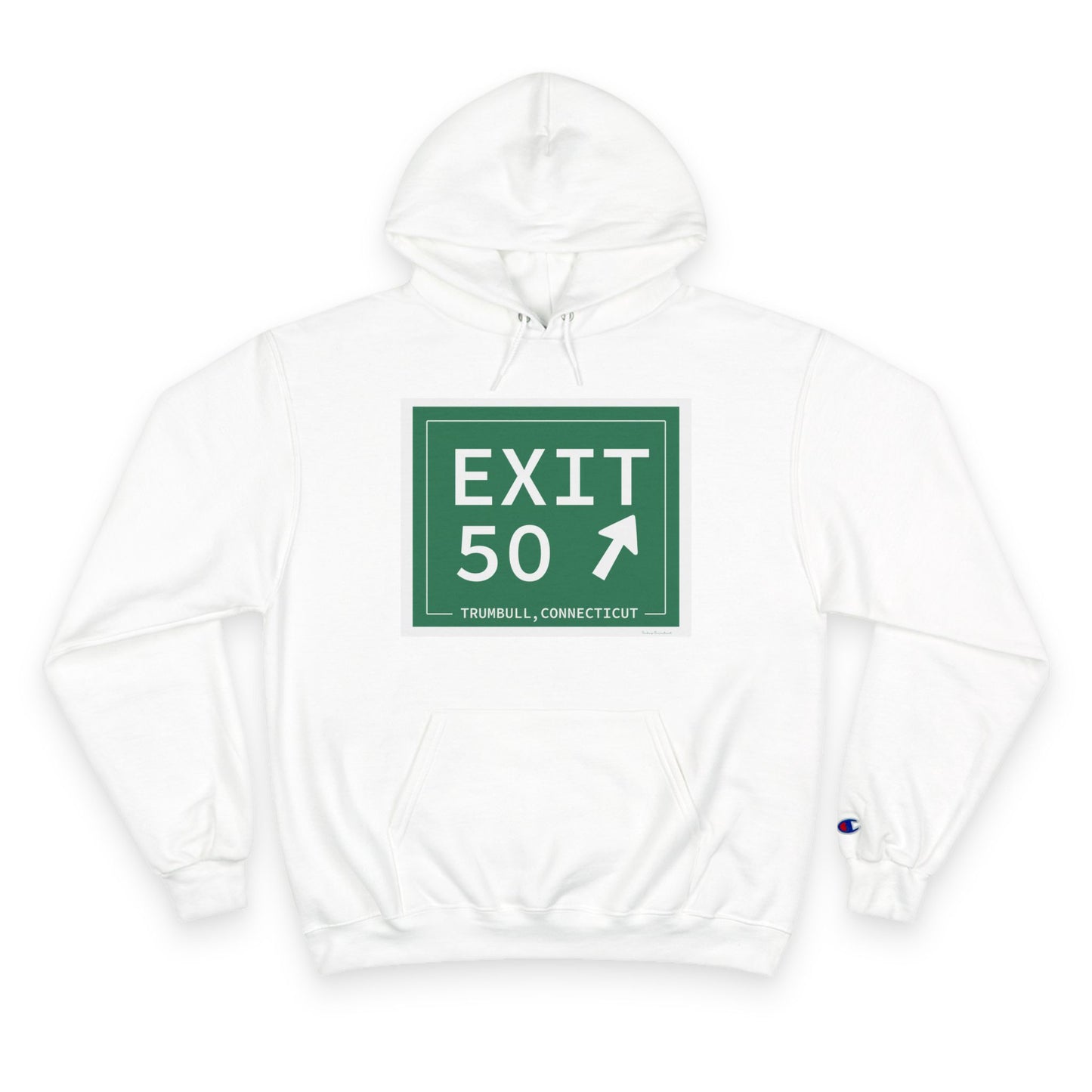 Vintage Exit 50 Merritt Parkway Sign Champion Hoodie
