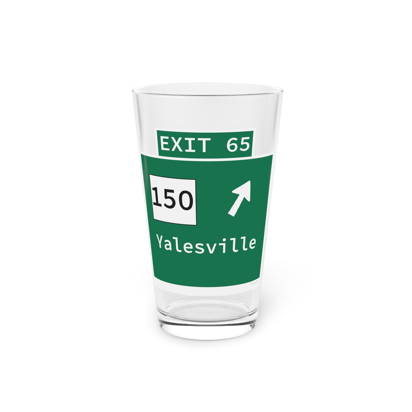Vintage WCP Exit 65 Sign Pint Glass, 16oz
