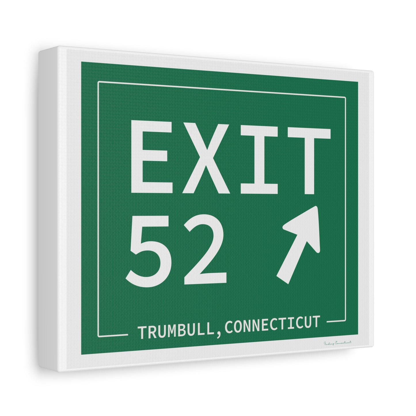 Vintage Exit 52 Merritt Parkway Sign Matte Canvas, Stretched, 1.25"